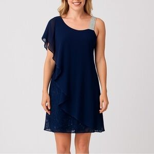 Betsey Johnson Navy Blue Sequin Mini Party Dress | Size 2